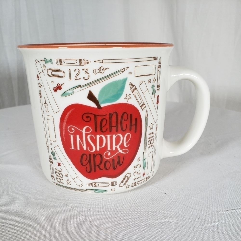 NWT Prima Design "Teach, Inspire, Grow" Teachers Coffee Mug